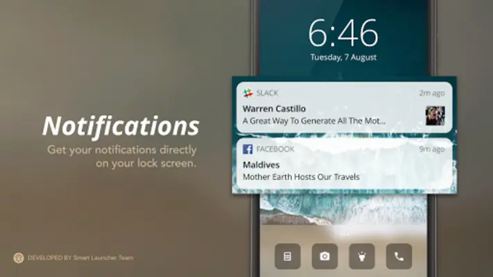 Wave - Customizable Lock screen android App screenshot 1